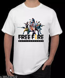 Stylish white printed polyester short sleeves kids t-shirt, comfortable wear for everyday style