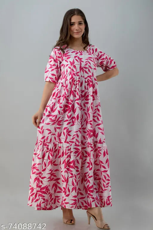 Rayon printed kurti, short sleeves, Jivika refined design, Indian ethnic wear for women