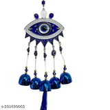 Metal Evil Eye Wind Chime for Home Decor: Turkish-inspired protection charm with intricate details, ideal for home & office