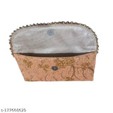Womens handcrafted embroidered clutch bag. Purse, handbag, for bridal, casual party, wedding pack of 6. Leather with floral embroidery on front. Closed silver zipper closure
