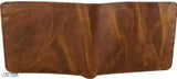 Brown genuine leather IROWIND Florence men's wallet with RFID blocking, solid pattern, 3 compartments, free size (11cm x 9cm)
