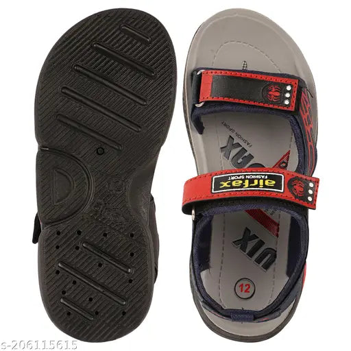 Phantomblue sandal with red straps, Velcro closure