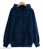 Vigilante Boys Fullsleeve Hooded Navy Cotton Sweatshirt