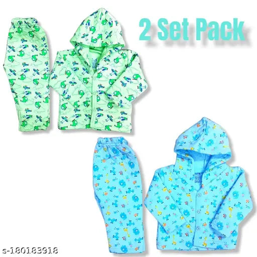 Wool unisex baby sweater set with cap, printed net pattern, 3-6 months size, India origin