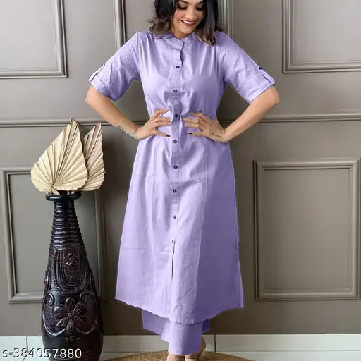Cotton solid Aagam Ensemble kurti, Indian fashion for women in sizes S-XXXL