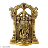 Aluminium Oxide Metal Lord Tirupati Balaji Sri Venkateswara Idol for home decor and temple, 16cm x 24cm x 4cm