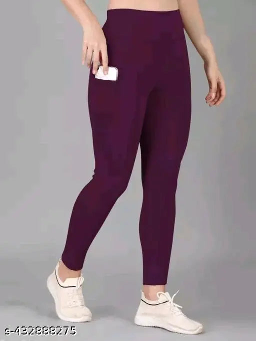 Black Earth Joy activewear jeggings set (2 pack), women's solid lycra yoga tights for gym & sport, breathable and stretchable, one side pocket, peach option available
