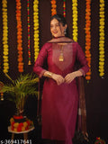 Burgundy suit, traditional kameez and dupatta