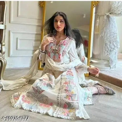 Rayon printed combo Banita refined kurtis with three-quarter sleeves, Indian ethnic wear for women