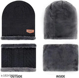 Winter wool scarf cap with fur trim, pack of 2