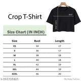 Women's solid cotton crop top, short sleeves, XS to XXXL sizes available