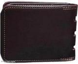 Brown leatherette BMW logo wallet, 3 compartments, solid pattern, free size upgrade