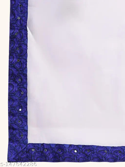Indian taffeta silk embroidered lehenga & dupatta, unstitched (42in waist, 44in length), versatile semi-stitched net set