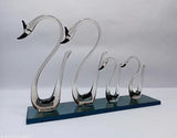 Handmade glass duck hourglass statue, high-definition decor for home, temple, or office