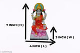 Marble Laxmi idol (4x3x7), traditional Ganesh-Laxmi Pooja room decoration from India