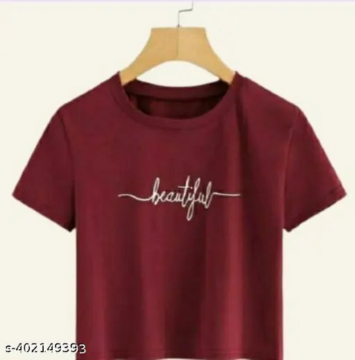 Women's cotton crop top, printed design, short sleeves, latest combo pack - Indian women's fashion apparel