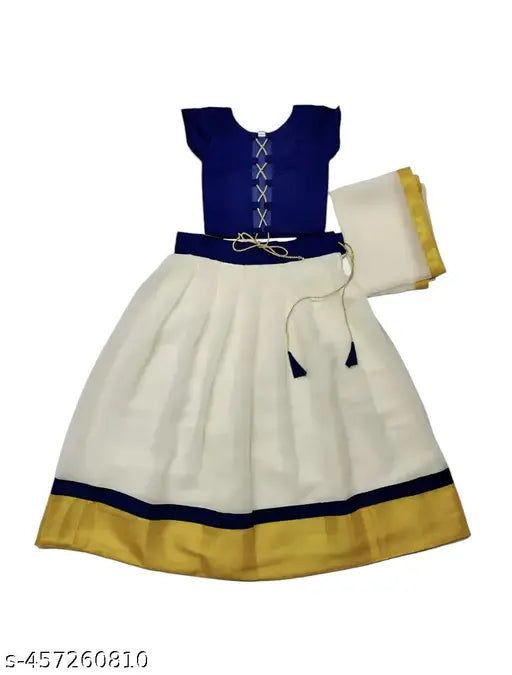 Taffeta silk KPPLUS GLONI lehenga & dupatta set for girls (6-9 months), intricately embroidered Indian traditional wear