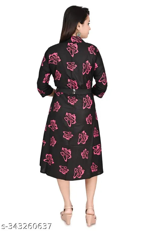 Girls' rayon three-quarter sleeve printed net frock & jacket set, vibrant pattern for fashionable 12-16 year olds