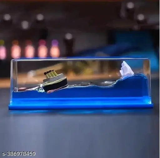 Titanic Wave Cruise Ship Acrylic Resin Dashboard Decoration - Leak-proof nautical showpiece for home or car decor