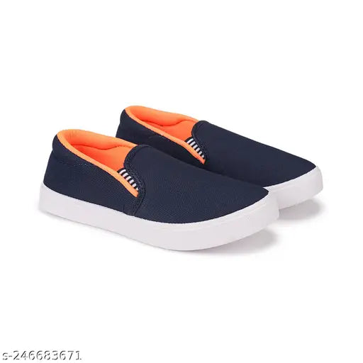 Black, orange, white sports sandal