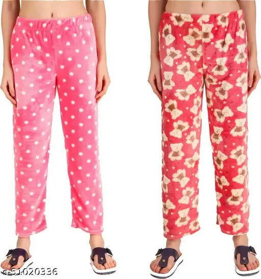 Woolen fleece pyjamas, women's style