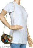 Women's unique fashion clutch purse with a long strap