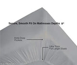 Soft Glace Cotton fitted bedsheets with 2 pillow covers, ideal for summer, Made in India
