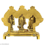 Oxide metal Shri Ram Darbar with Hanuman Ji, Indian home temple god idol (10cm x 10cm x 4cm)