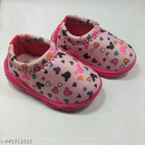 Kids canvas slip-on shoes with PVC sole, printed pattern, for sizes 6-24 months, made in India on a soft surface