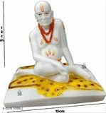 Sitting position SGA Swami Samarth God Idol, dust marble (3 inches), Indian art for car dashboard