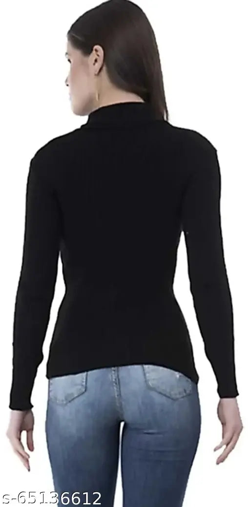Wool highneck sweater for girls, unique look and super soft quality