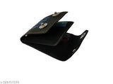 Synthetic brown two-fold wallet for men, textured pattern, free size (6cm x 7cm), made in India