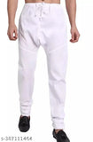 White men's jogger pants with drawstring waist