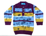 Wool boys sweaters, printed net design, long sleeves for 8-9 to 10-11 years, made in India