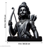 Wooden Indianara Ram Lalla Ayodhya Mandir 2D cutout decorative showpiece (8 x 5.5 inch), ideal for Pooja rooms, living spaces, or gift-giving