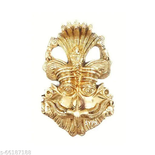 Metal Keerthi Mukudu idol, India-origin Vastu decor for positive energy at home