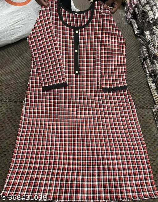 Orange and black plaid woolen skirt