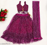 Attractive kids marble net lehenga choli, Indian traditional wear for ages 2-11