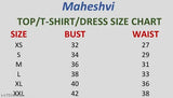 Maroon short sleeve casual top, high neck, solid pattern Maheshvi women's t-shirt, polyester blend, XS to XL sizes from India