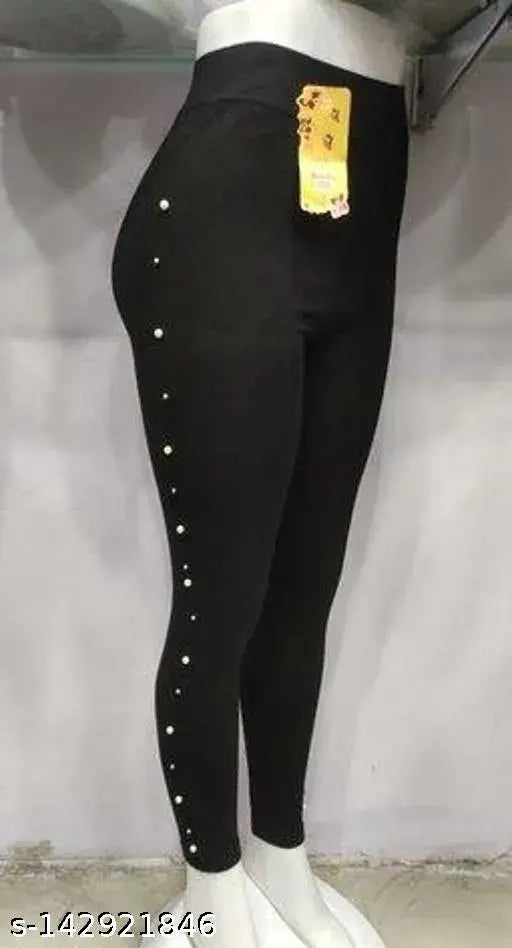 Compact cotton blend jegging for girls - Solid, compact fit for extreme comfort, size 26-34cm (26, 28, 30, 32 free size), made in India