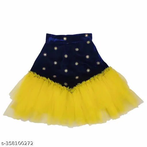 Yellow super net Lehenga Cholis with dupatta from Queenpin Enterprise Festive Collection, featuring striped embroidered lehenga and jackard choli, ideal for festivals, parties, and special events. Made with super net and border lace dupatta (1.6 meters). Indian origin
