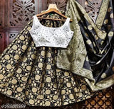 Soft silk princess Stayus kids Lehenga-Choli collection, featuring floral stitch, heavy Banarasi Jacquard Silk Lehenga and banarasi fantom silk blouse, paired with a 2.5m Chanderi Silk Dupatta
