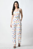Polycotton striped jumpsuit with sleeveless sleeve print, RAYWARE women's outfit from India