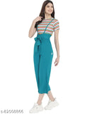 Rayon checked net long sleeve jumpsuit for women by ZAKHI FASHION - S, M, or L size available