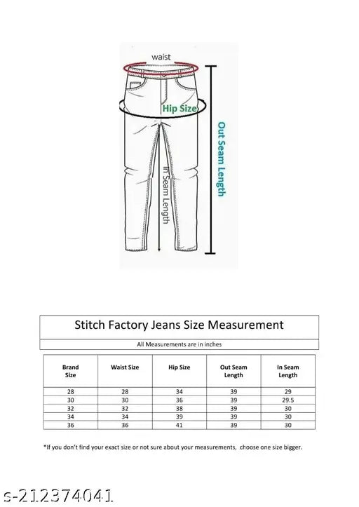 Black polycotton knee-cut slim fit jeans for men and boys with 4 pockets, single button fastening, and a high-quality stretchy fabric. Ideal for home, office, or parties. 100% pre-shrunk and pill-resistant cotton. Refer to size chart for fitting measurements