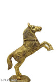Metal standing horse statue, wealth and bright future Vastu decor, 254 x 203 x 51 cm