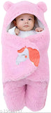 Microfiber new born sleeping bags, Brandonn supersoft design for baby boys & girls, free size (27in x 31in), India-made