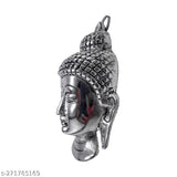 Metal Buddha Head Statue, 8cm x 13cm, Indian handcrafted art for home decor or gift