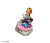 Multicolor small resin Maa Saraswati idol for spiritual home decor, office, car, or gifting
