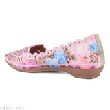 Synthetic ballerina flats for women - Fabbmate Bellies in solid design, India origin